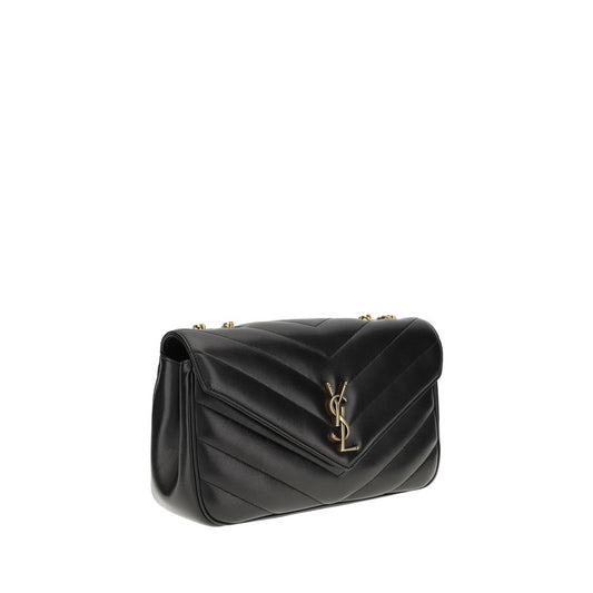 Saint Laurent Black Lamb Ovis Aries Shoulder Bag
