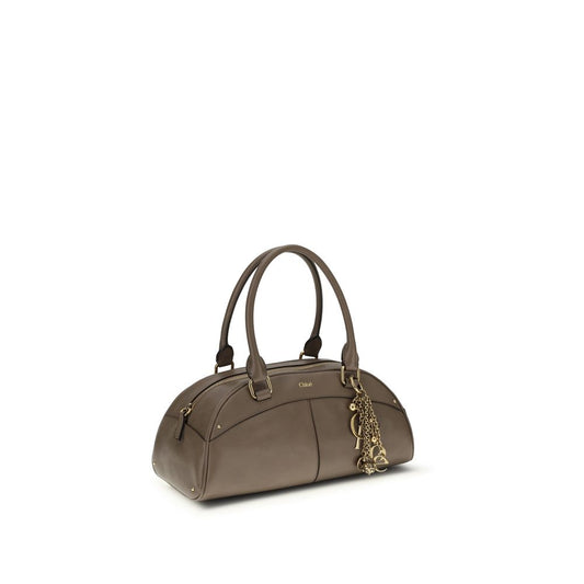 Chloé Gray Calf Leather Bos Taurus Handbag