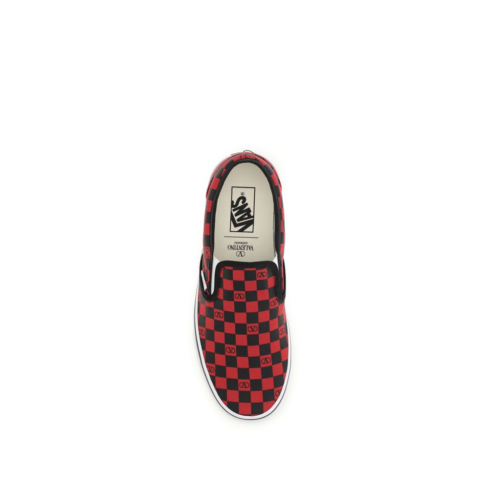 Valentino Garavani Red Cotton Low Top Sneakers