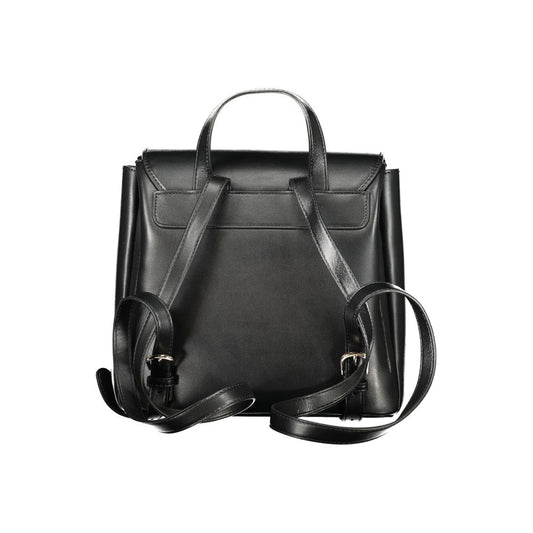 Mario Valentino Black Polyurethane Women's Backpack