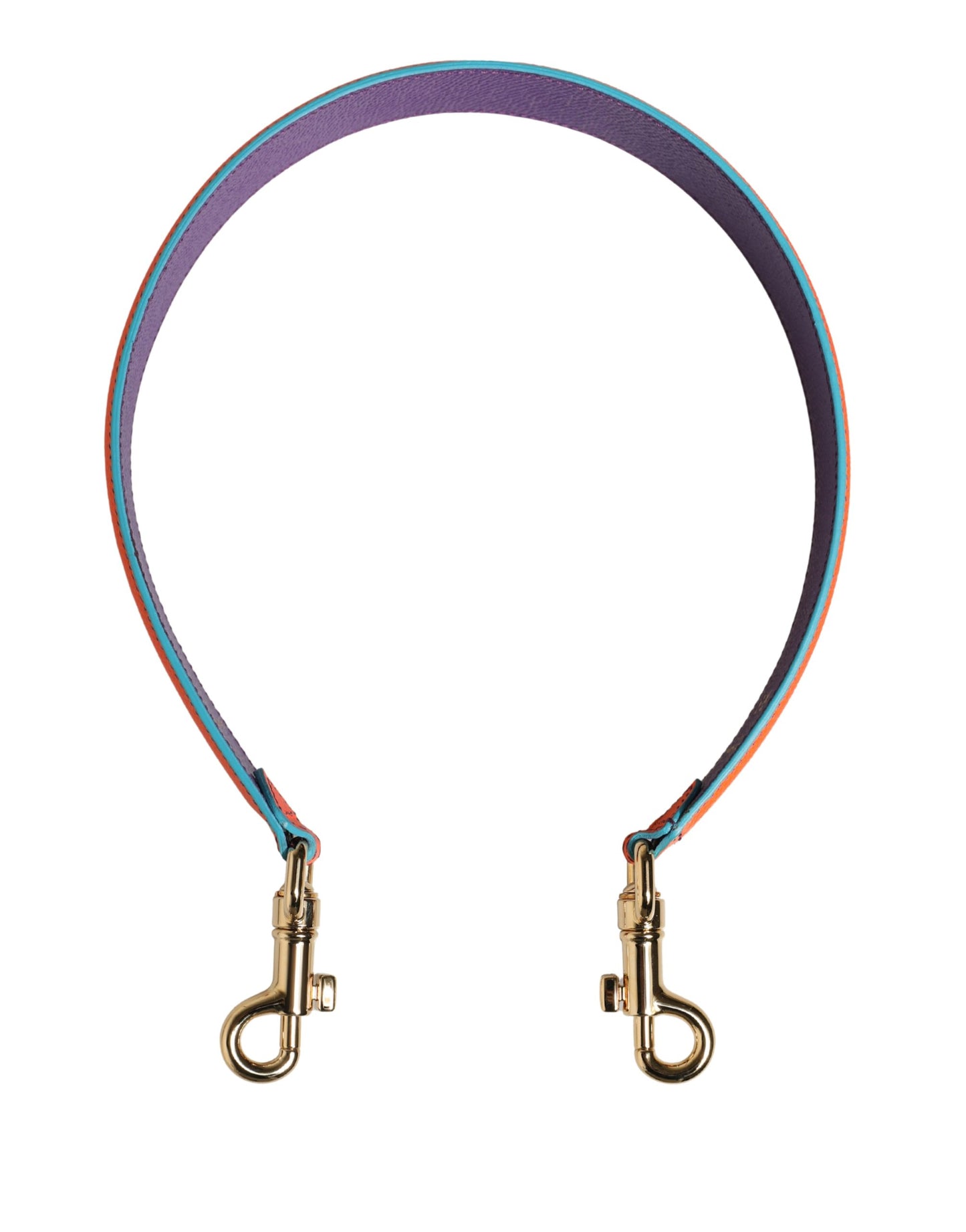 Dolce & Gabbana Orange Purple Calf Leather Bag Accessory Shoulder Strap