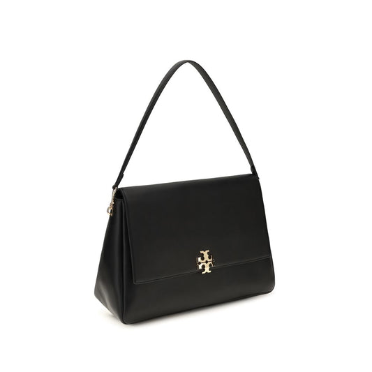 Tory Burch Black Calf Leather Bos Taurus Shoulder Bag