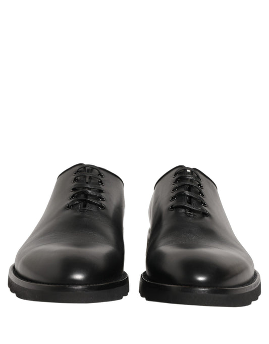 Dolce & Gabbana Black Leather Men Oxford Dress Formal Shoes