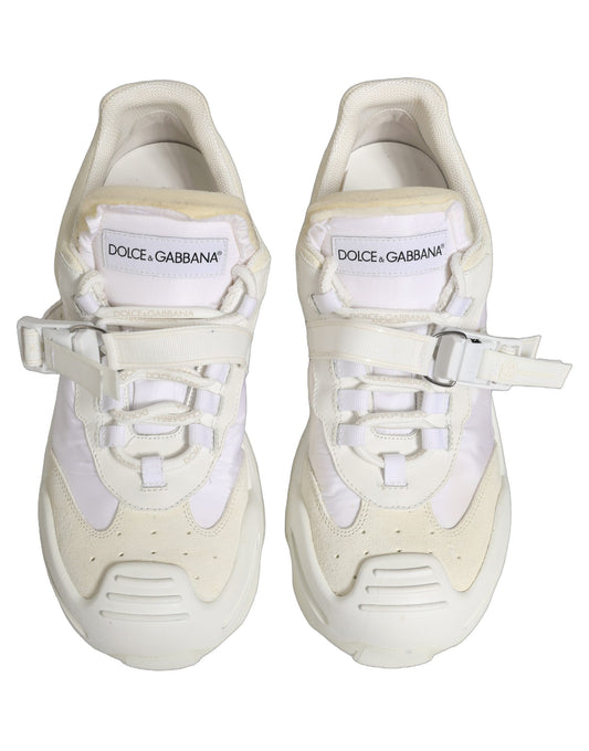 Dolce & Gabbana White Airmaster Panelled Low Top Men Sneakers Shoes