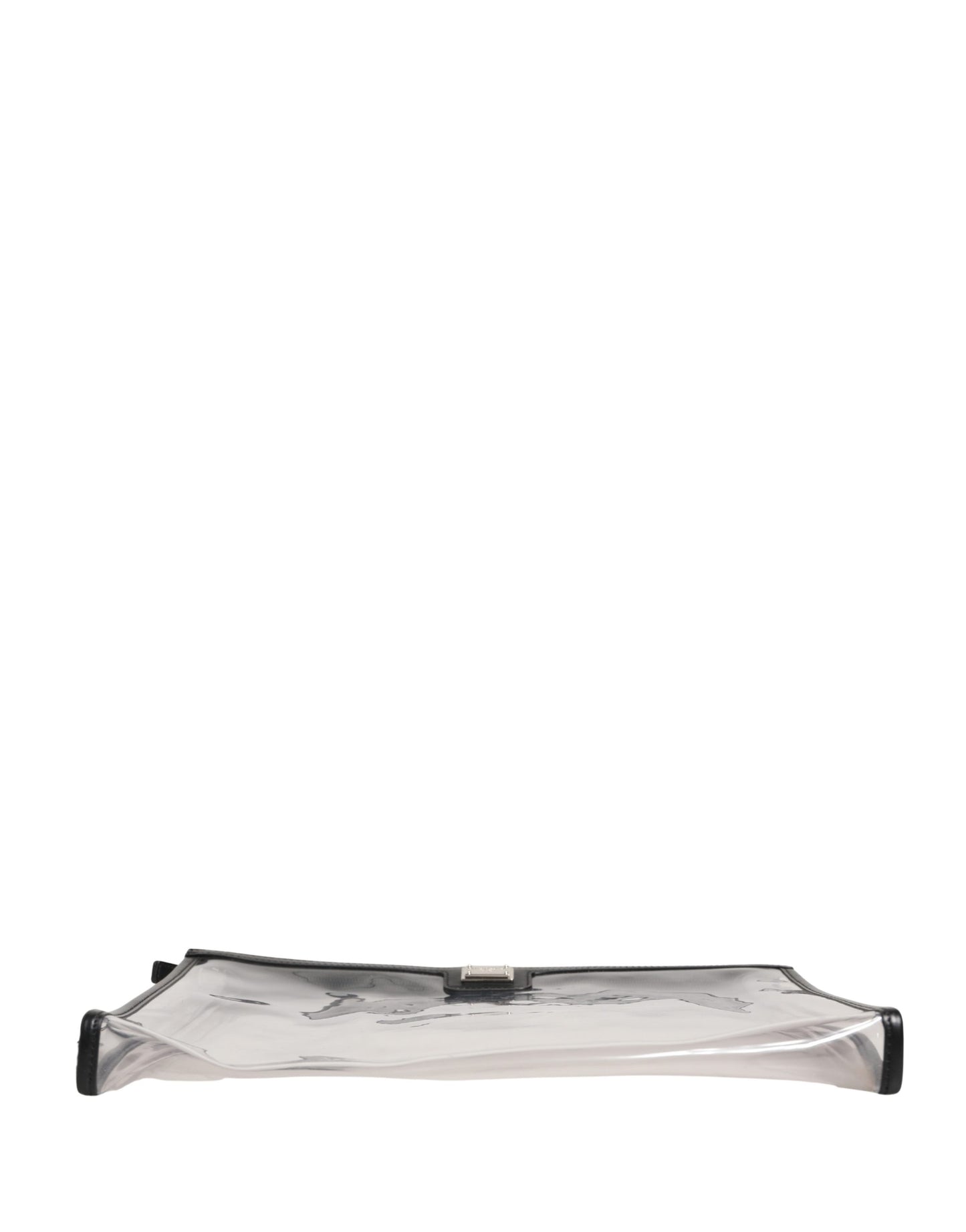 Dolce & Gabbana Transparent PVC Clutch Pouch Purse Branded Logo Plaque Bag