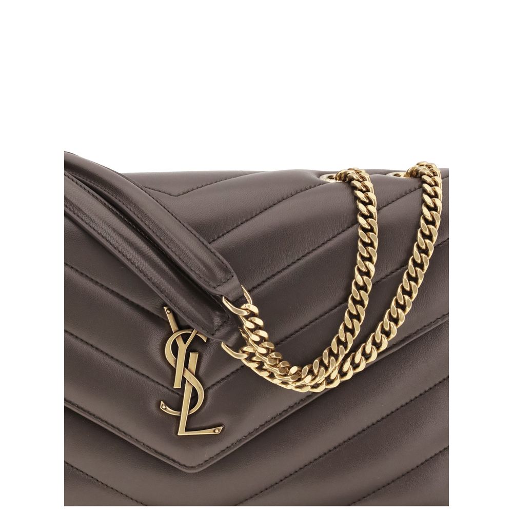 Saint Laurent Gray Lamb Ovis Aries Shoulder Bag