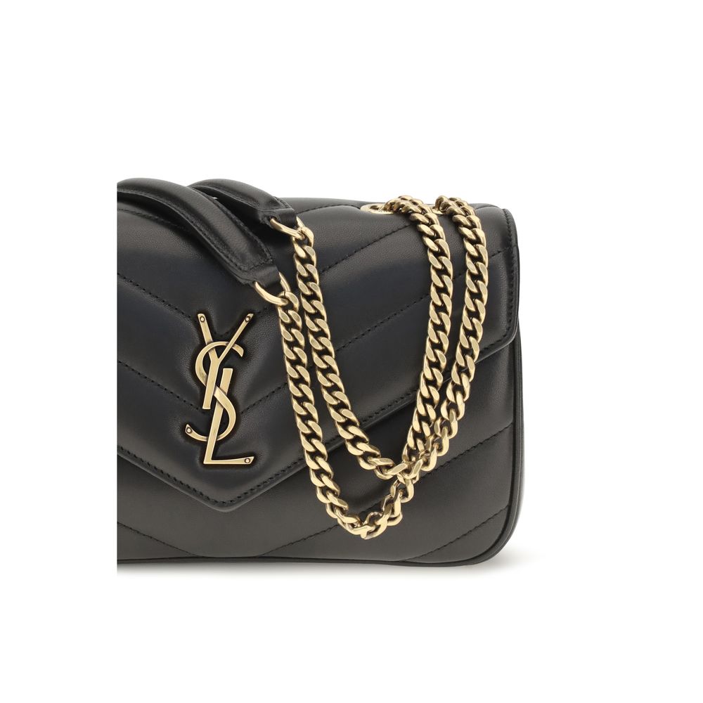 Saint Laurent Black Lamb Ovis Aries Shoulder Bag