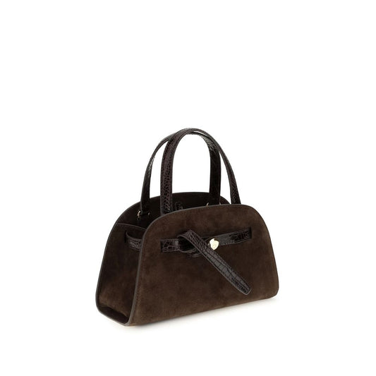 Tory Burch Brown Suede Leather Handbag