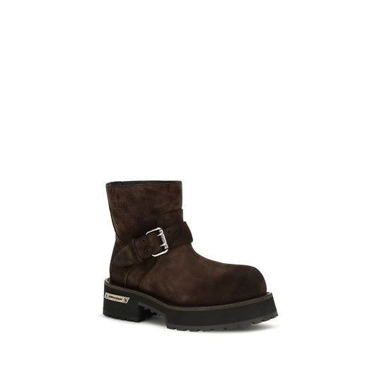 Balenciaga Brown Calf Leather Bos Taurus Ankle Boots