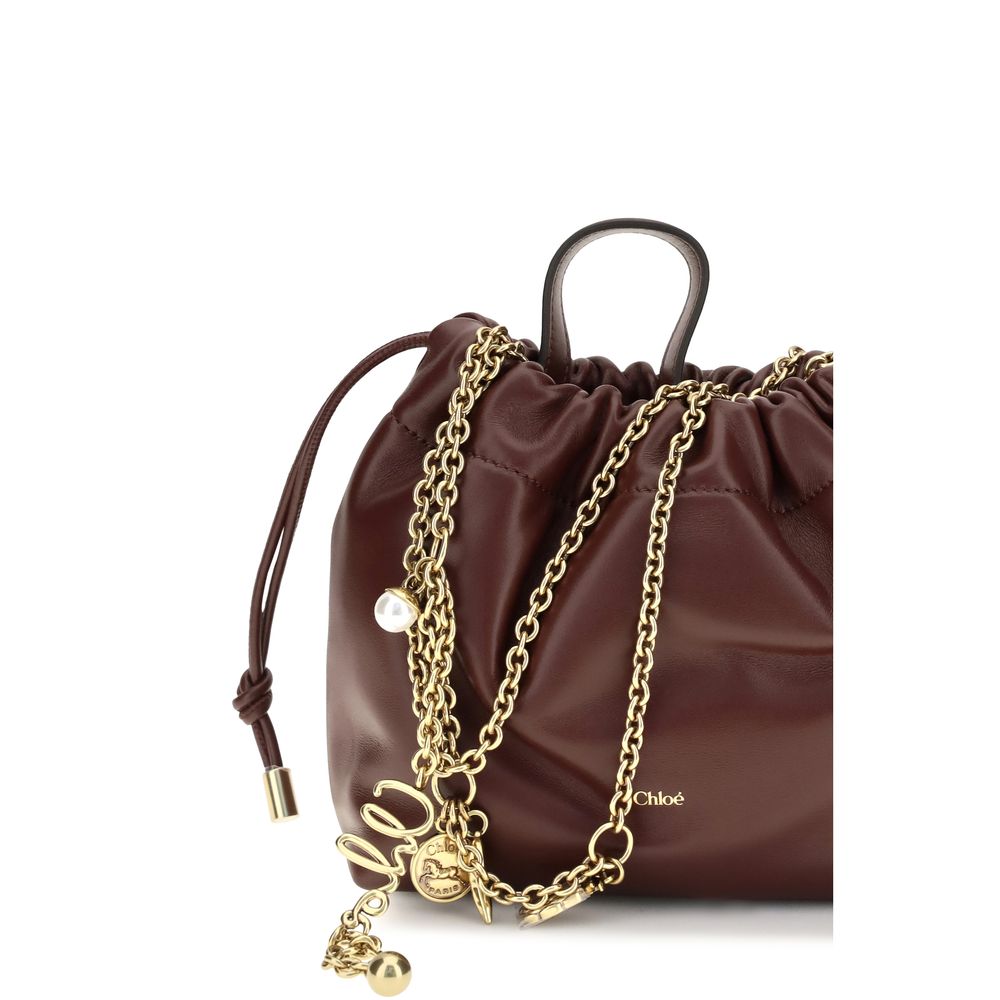 Chloé Bordeaux Calf Leather Bos Taurus Shoulder Bag