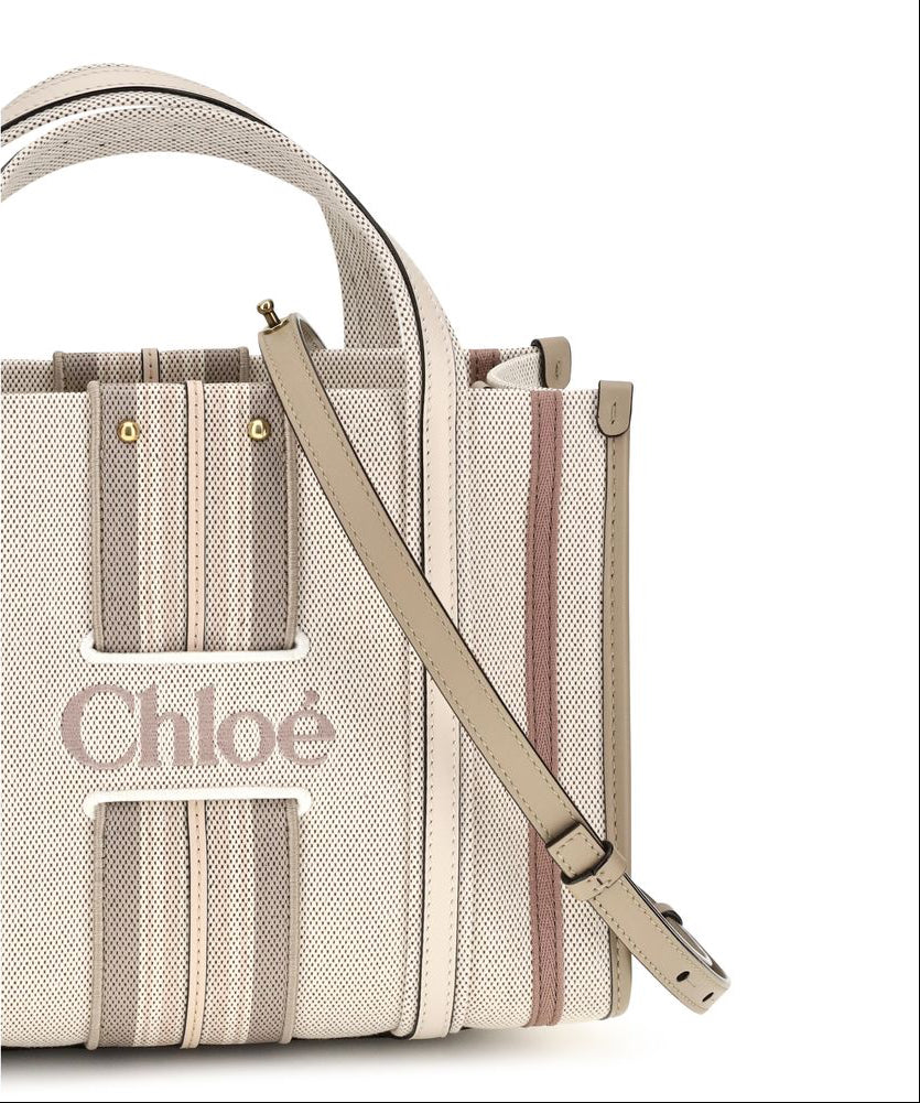 Chloé Beige Cotton Shoulder Bag