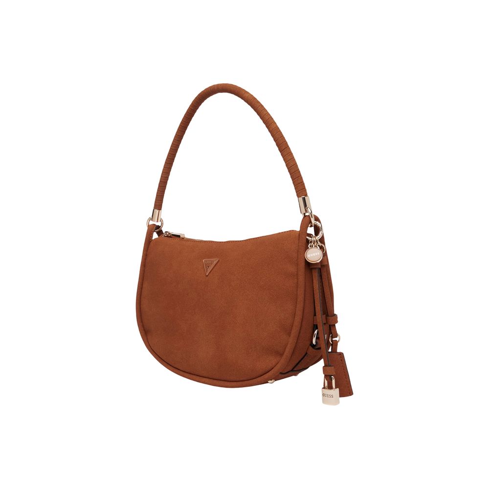 Guess Brown Suede Leather Handbag