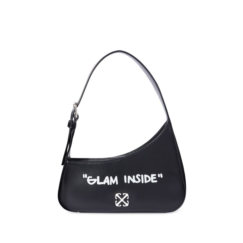 Off-White Black Leather Crossbody Bag