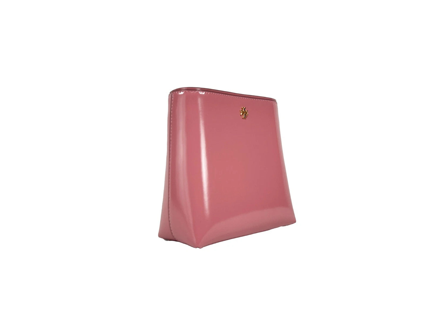 Tory Burch Patent Emerson Small Bucket Bag Purse Pink