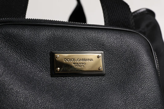 Dolce & Gabbana Black Shoulder Strap Pet Carry Logo Plaque Bag