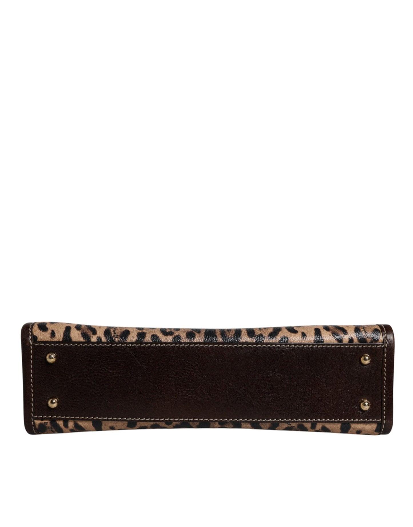 Dolce & Gabbana Brown Leopard Leather Shoulder Strap Tote Bag