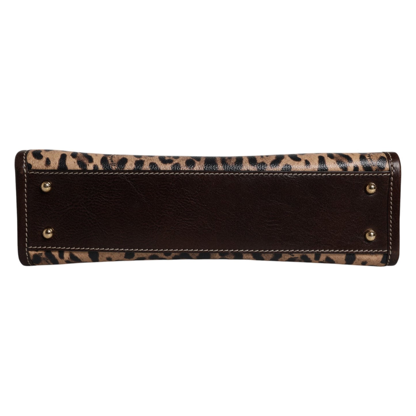 Dolce & Gabbana Brown Leopard Leather Shoulder Strap Tote Bag