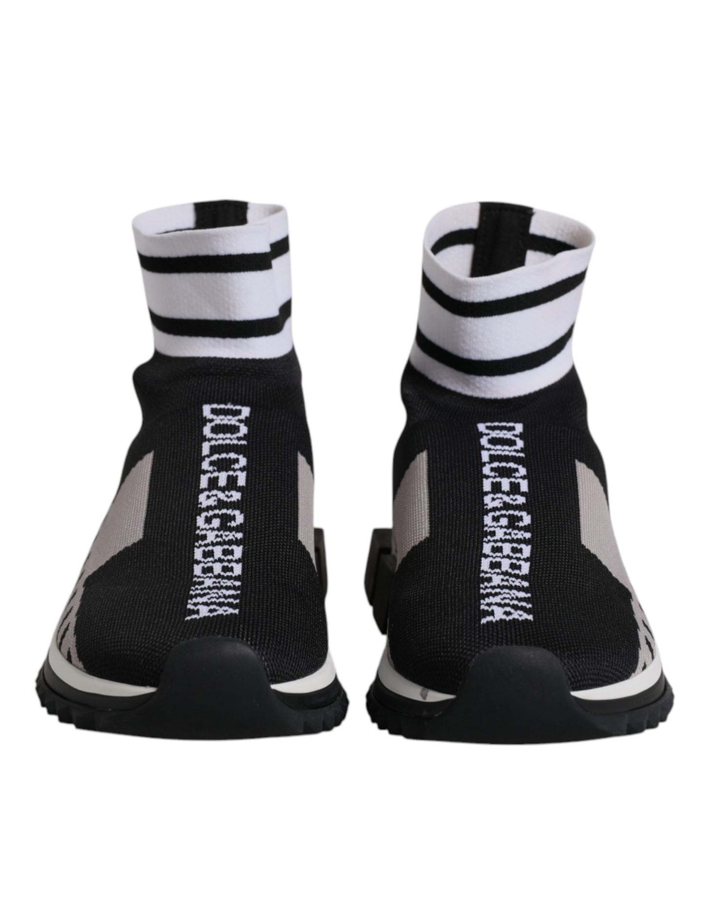 Dolce & Gabbana Black Gray Sorrento Socks Men Sneakers Shoes