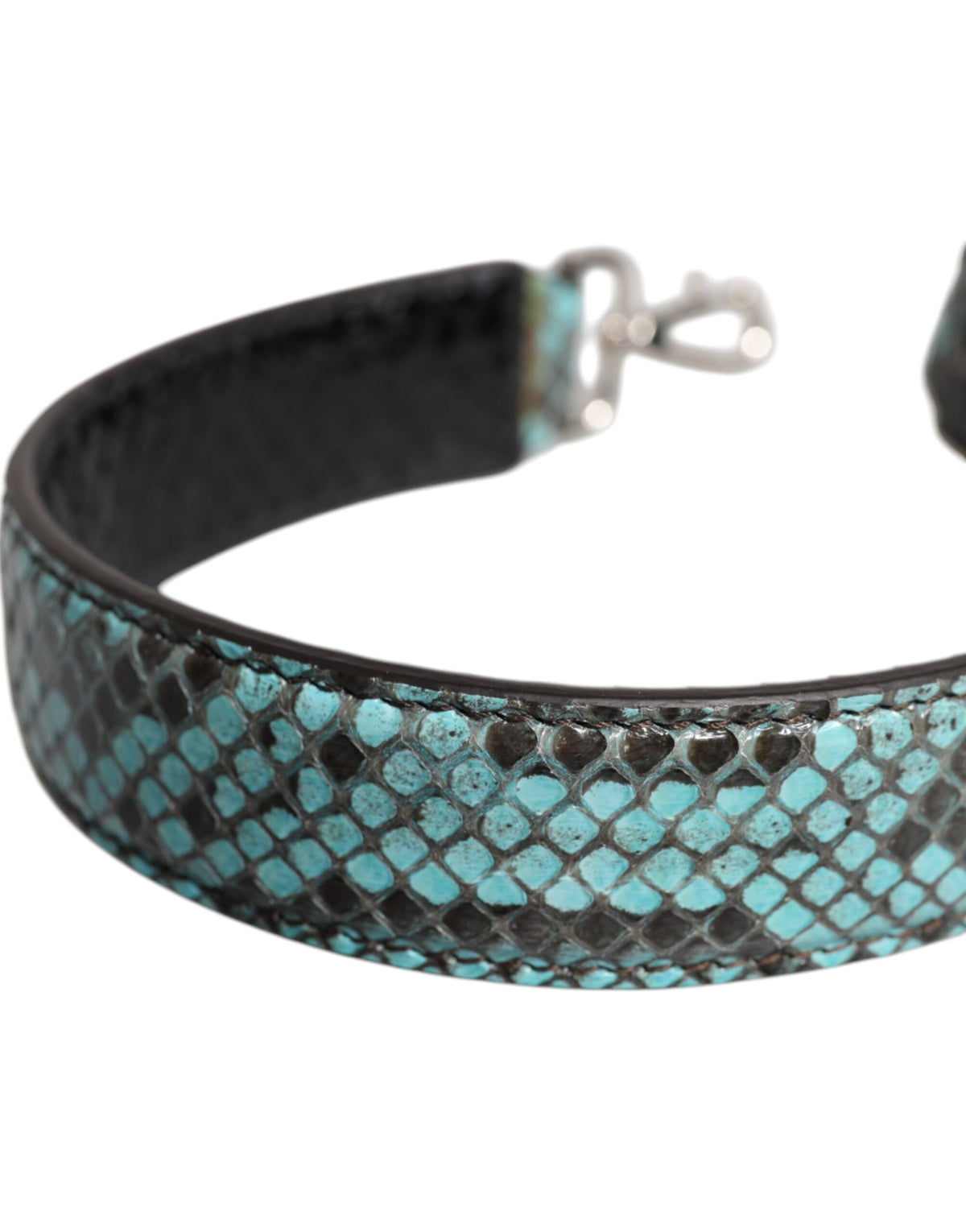 Dolce & Gabbana Black Blue Exotic Leather Bag Shoulder Strap