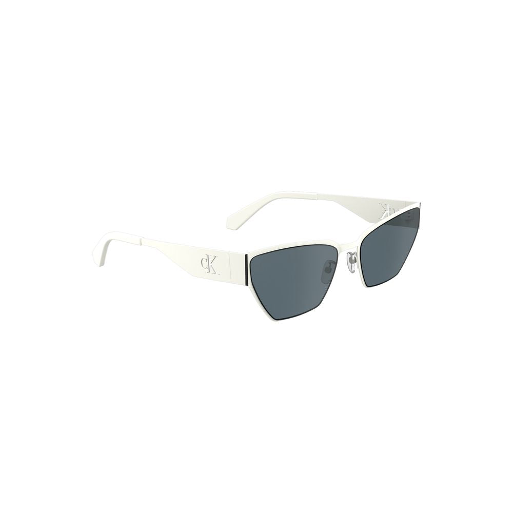 Calvin Klein White Metal Sunglasses
