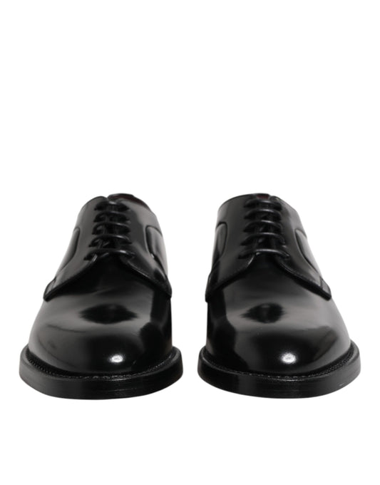 Dolce & Gabbana Black Calf Leather Lace Up Dress Derby Shoes