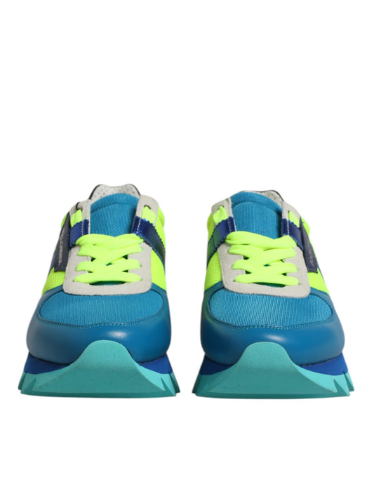 Dolce & Gabbana Multicolor Leather Low Top Men Sneakers Shoes