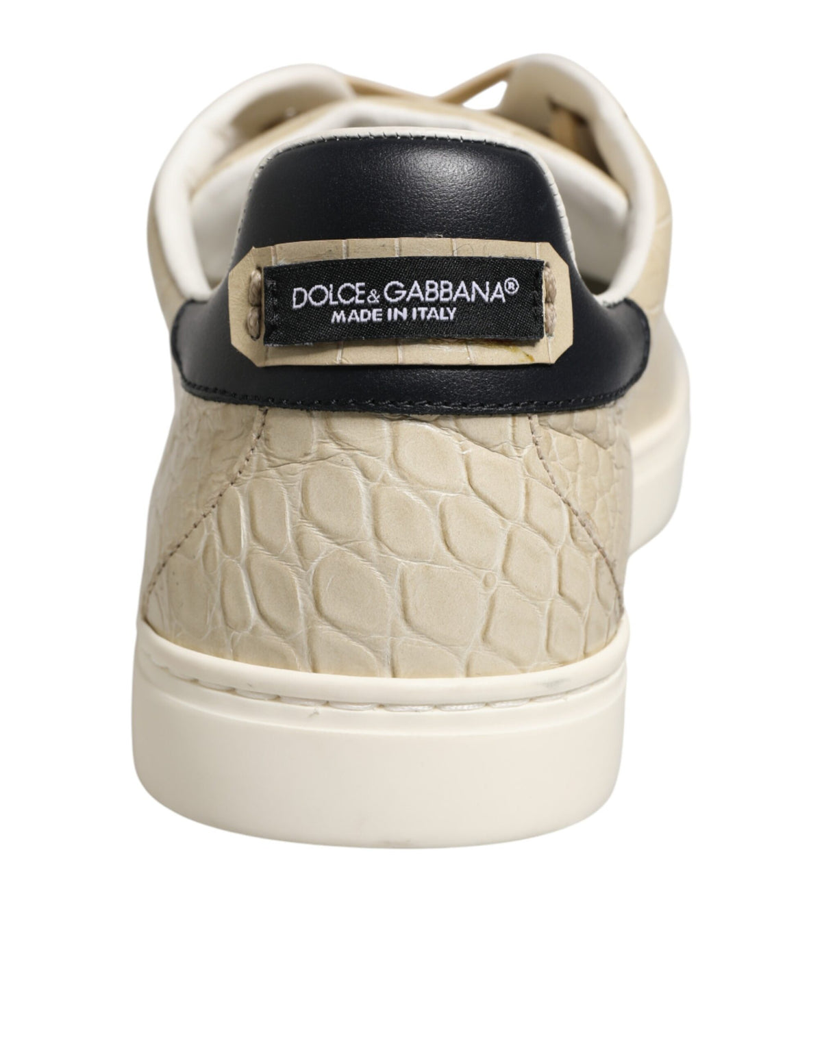 Dolce & Gabbana Beige London Low Top Leather Sneakers Shoes