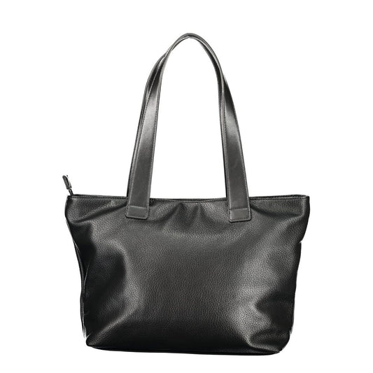 Mario Valentino Black Polyurethane Women's Bag for Sophisticated Accessorizing
