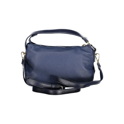 Mario Valentino Blue Polyurethane Women's Bag with Adjustable Strap and Pocket