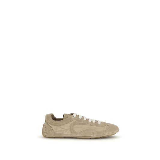 Prada Beige Lamb Ovis Aries Athletic Sneakers