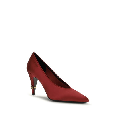 Versace Red Viscose High Heel Pumps