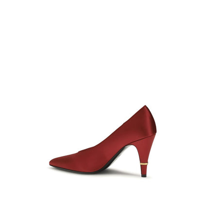 Versace Red Viscose High Heel Pumps
