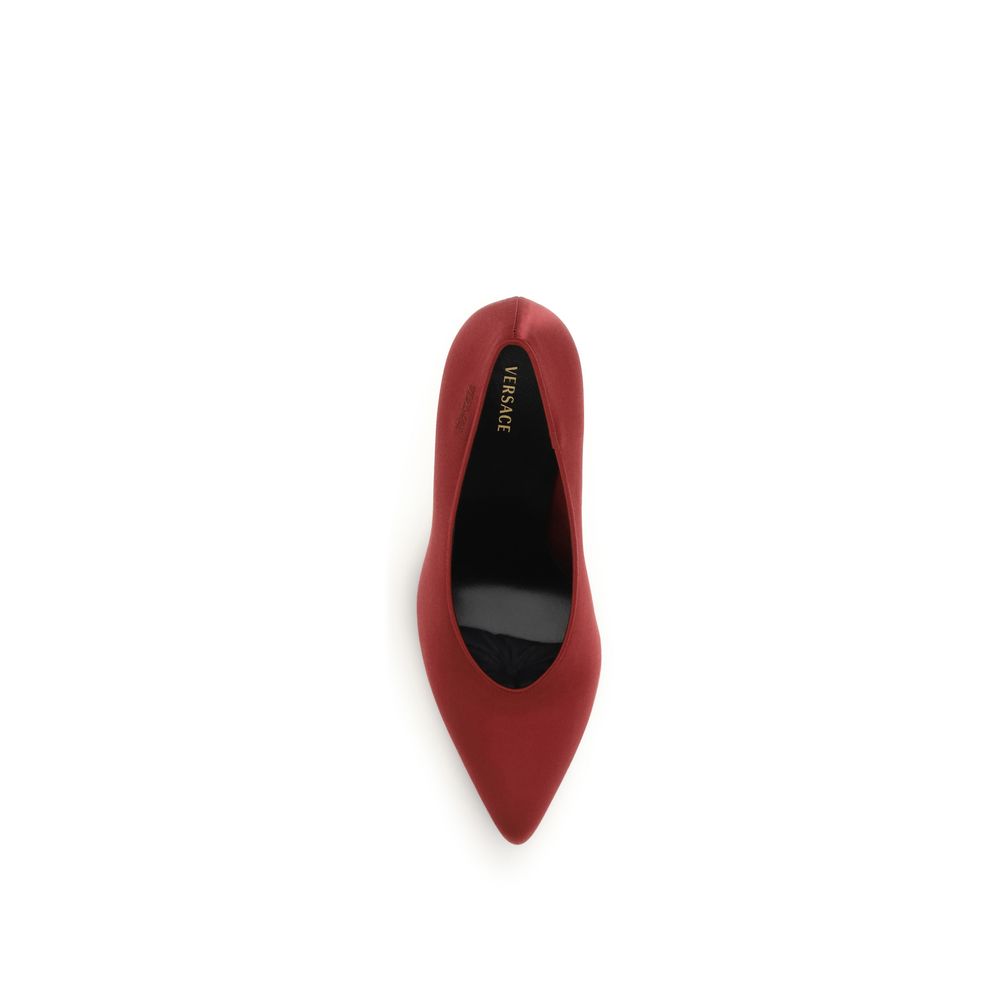 Versace Red Viscose High Heel Pumps