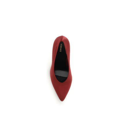 Versace Red Viscose High Heel Pumps