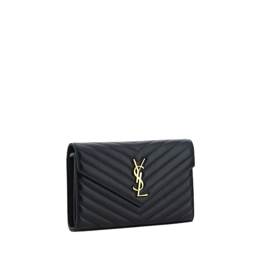 Saint Laurent Black Lamb Ovis Aries Shoulder Bag