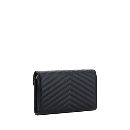 Saint Laurent Black Lamb Ovis Aries Shoulder Bag