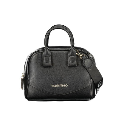 Mario Valentino Black Synthetic Leather Women's Bag with Shoulder Strap
