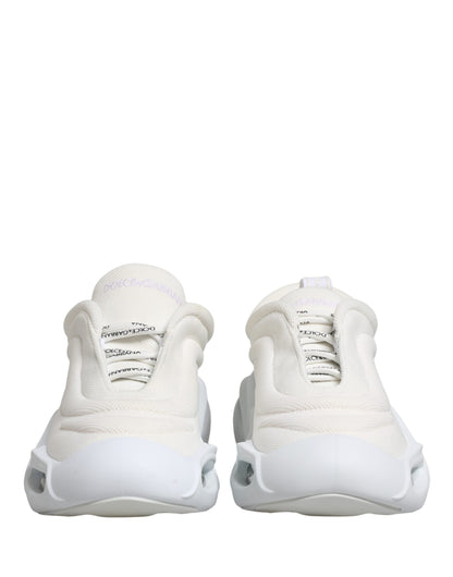 Dolce & Gabbana White Slip On Wave Low Top Sneakers Shoes