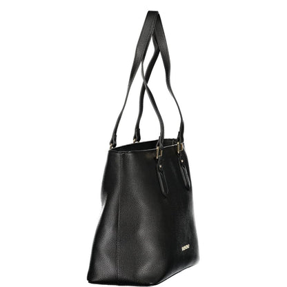 Mario Valentino Nero Poliuretano Womens Bag with Internal Pocket and Phone Spaces