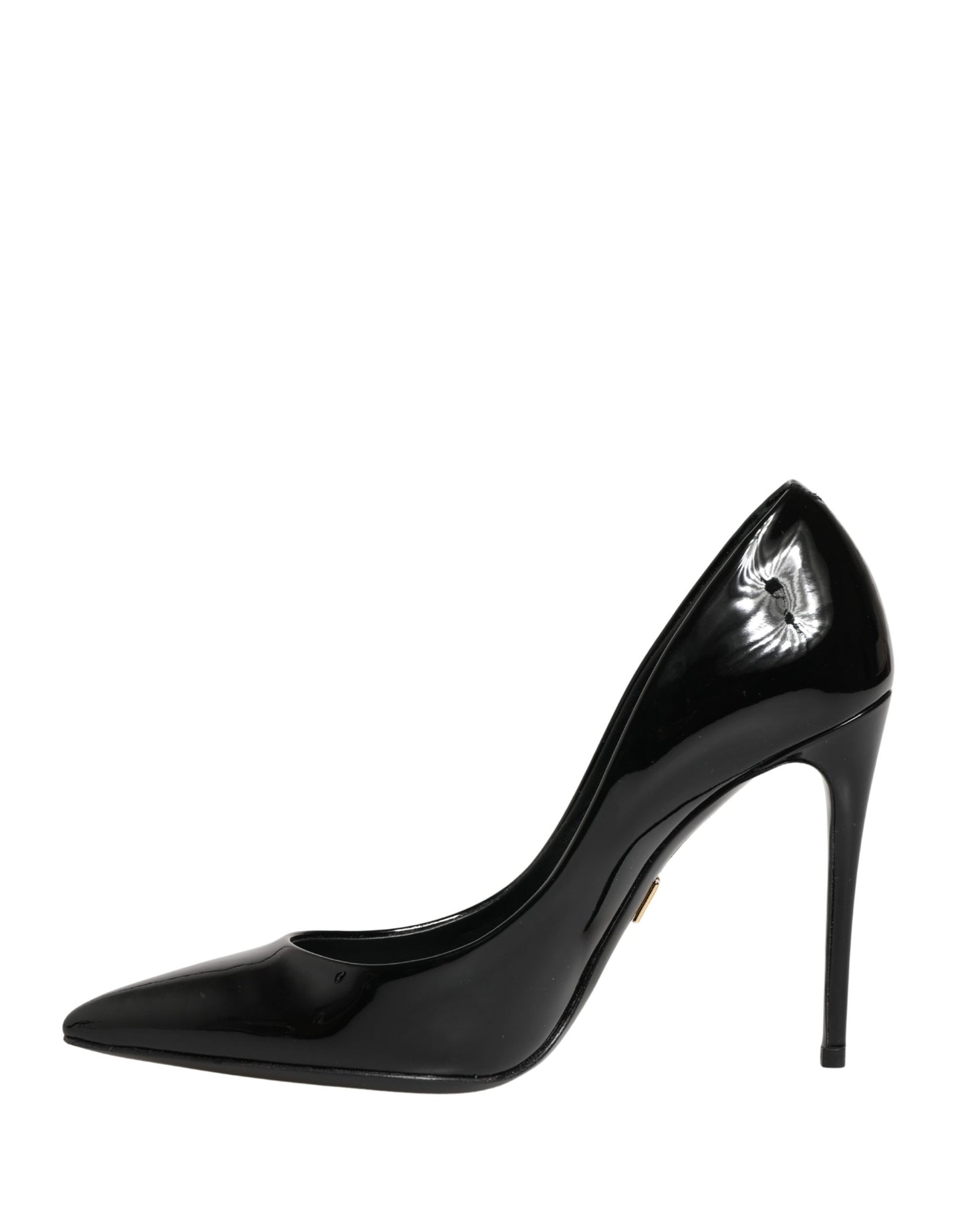 Dolce & Gabbana Black Calf Leather Stiletto Heels Pumps Shoes