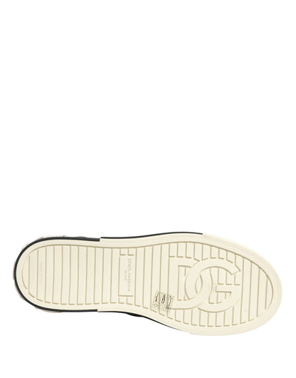 Dolce & Gabbana Black Quilted Slip On Low Top Sneakers Shoes