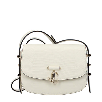 Jimmy Choo White Leather Shoulder Bag