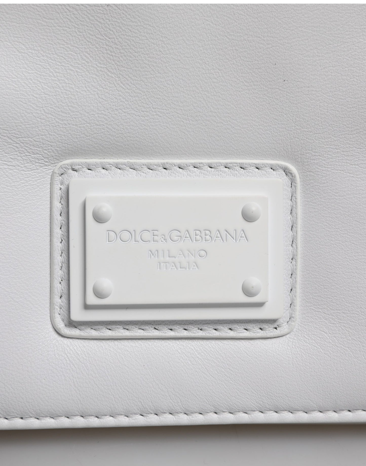 Dolce & Gabbana White Logo Plaque Crossbody Shoulder Borse Women Bag