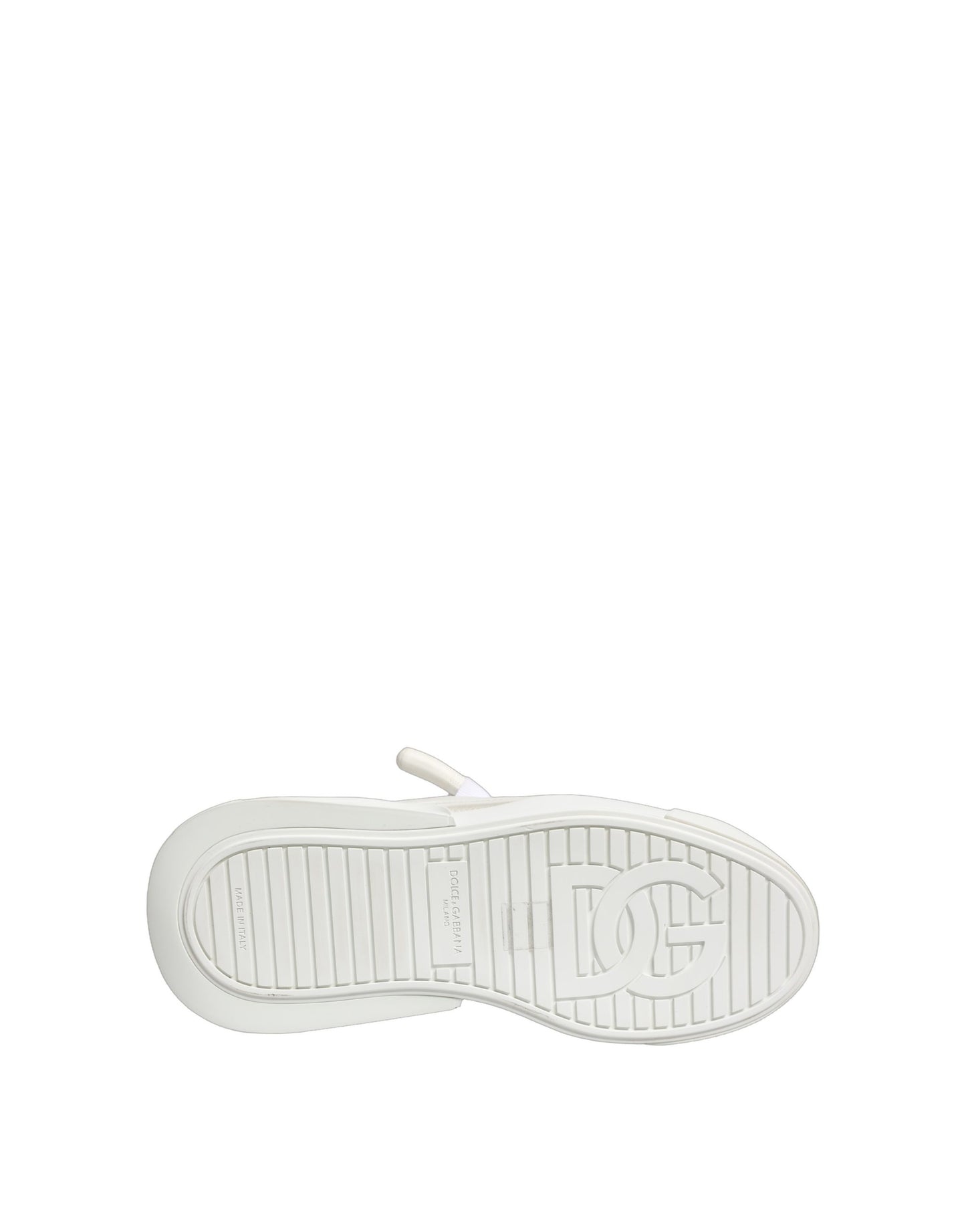 Dolce & Gabbana White Calfskin Leather Low Top Sneakers Shoes