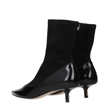 Jacquemus Black Leather Ankle Boots