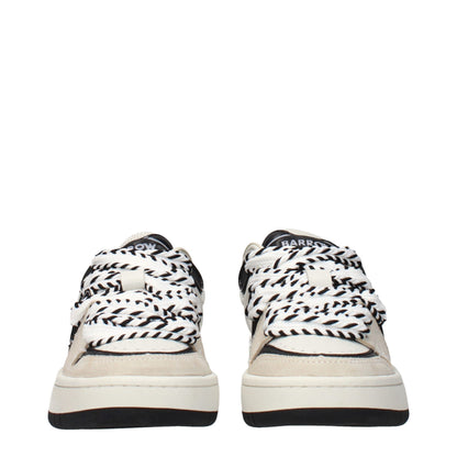 Barrow Beige Leather Sneakers