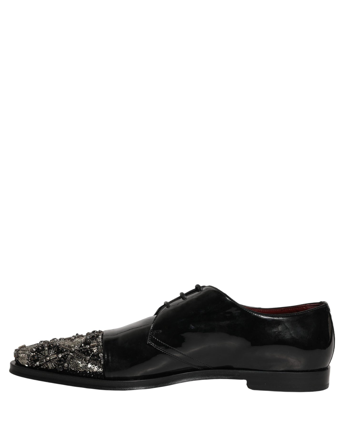 Dolce & Gabbana Black Embellished Derby Dress Formal Shoes