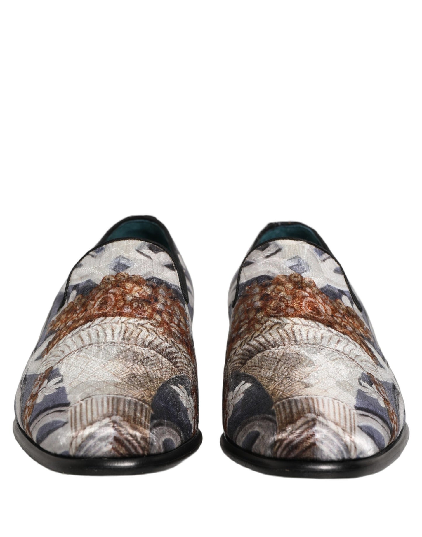 Dolce & Gabbana Multicolor Floral Tapestry Embroidery Loafer Shoes