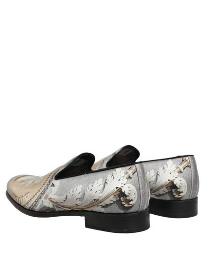 Dolce & Gabbana Multicolor Roman Slip On Dress Loafers Shoes