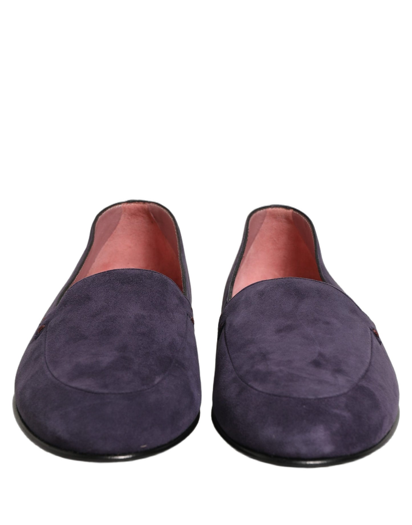 Dolce & Gabbana Violet Velvet Slip On Men Flats Loafers Shoes